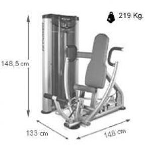 L070 Seated chest press dimenzije